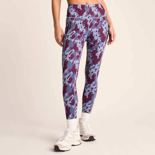 Farby Womens Breathable Performance Leggings - Smokey Blue Print