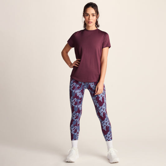 Florrie Womens Performance T-Shirt - Black Raspberry
