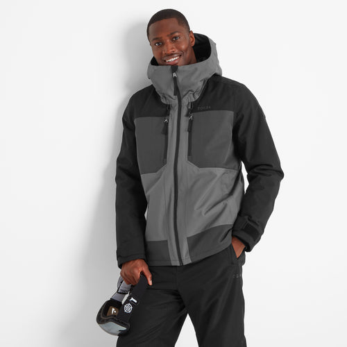 Nitehawk Mens Ski Jacket Steel Grey/Soot Grey/Black TOG24