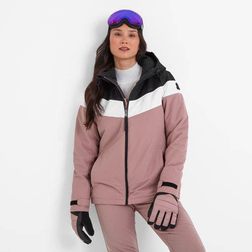 Panorama Womens Ski Jacket Black/Faded Pink TOG24