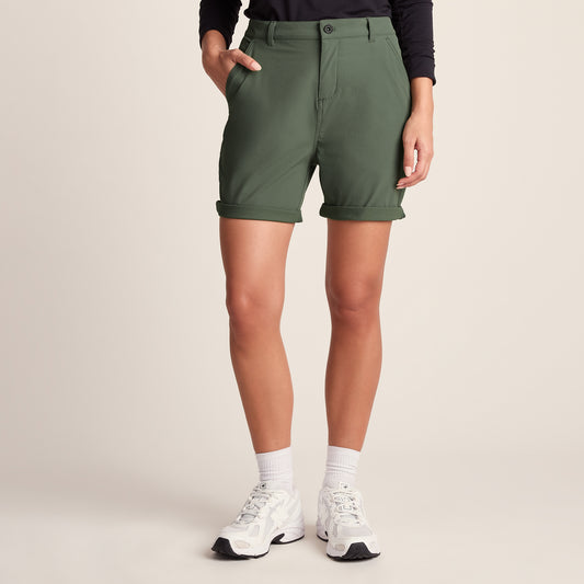 Path Womens Performance Shorts - Faded Khaki