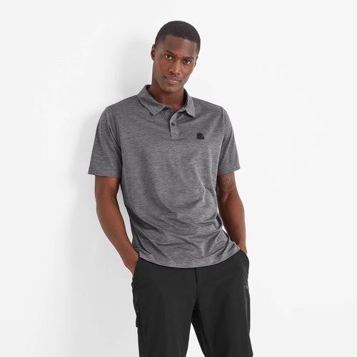 Trig Men's Short Sleeve Tech Top in Soot Grey Marl TOG24