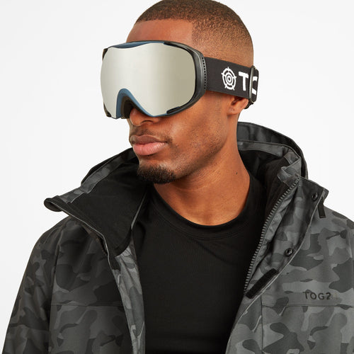 Adjust Goggles Navy Silver Mirror