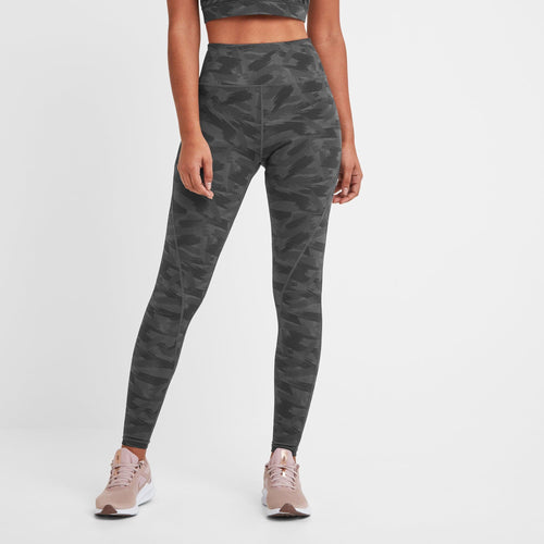 Bades Womens Gym Leggings Coal Grey Print TOG24