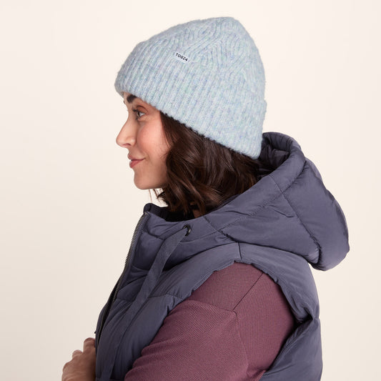 Abby Knit Hat - Light Blue Marl