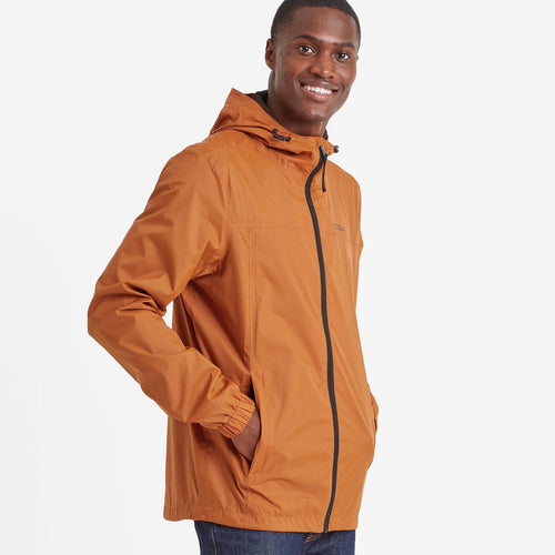 Craven Mens Waterproof Packaway Jacket - Dark Orange – TOG24