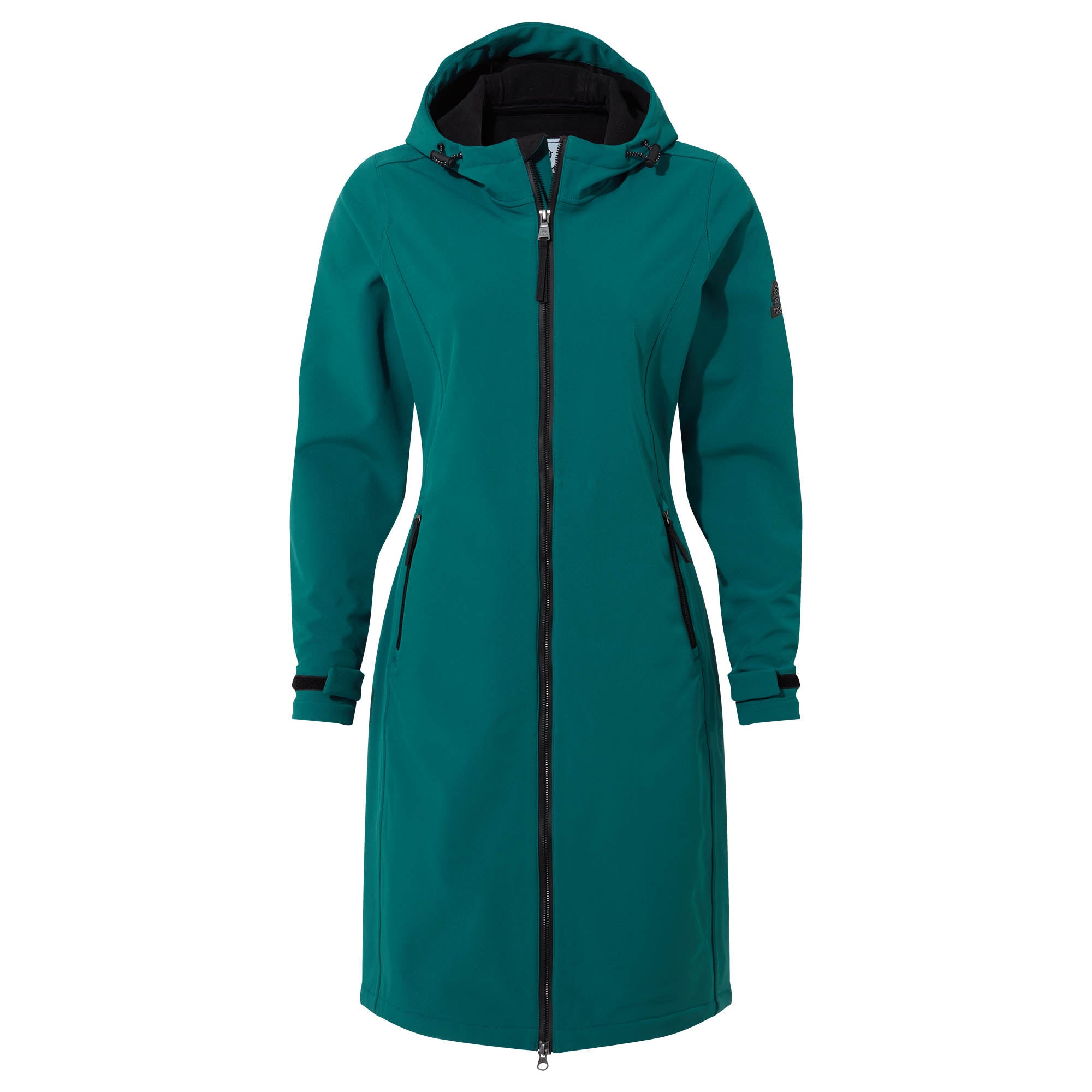 Enya Womens Longline Shower Resistant Softshell Jacket - Deep Teal Enya Womens Longline Shower Resistant Softshell Jacket - Deep Teal