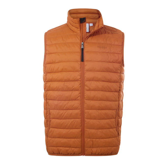 Gibson Mens Insulated Padded Gilet - Mahoganey