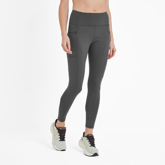 Haller Womens Performance Leggings - Dark Grey Marl
