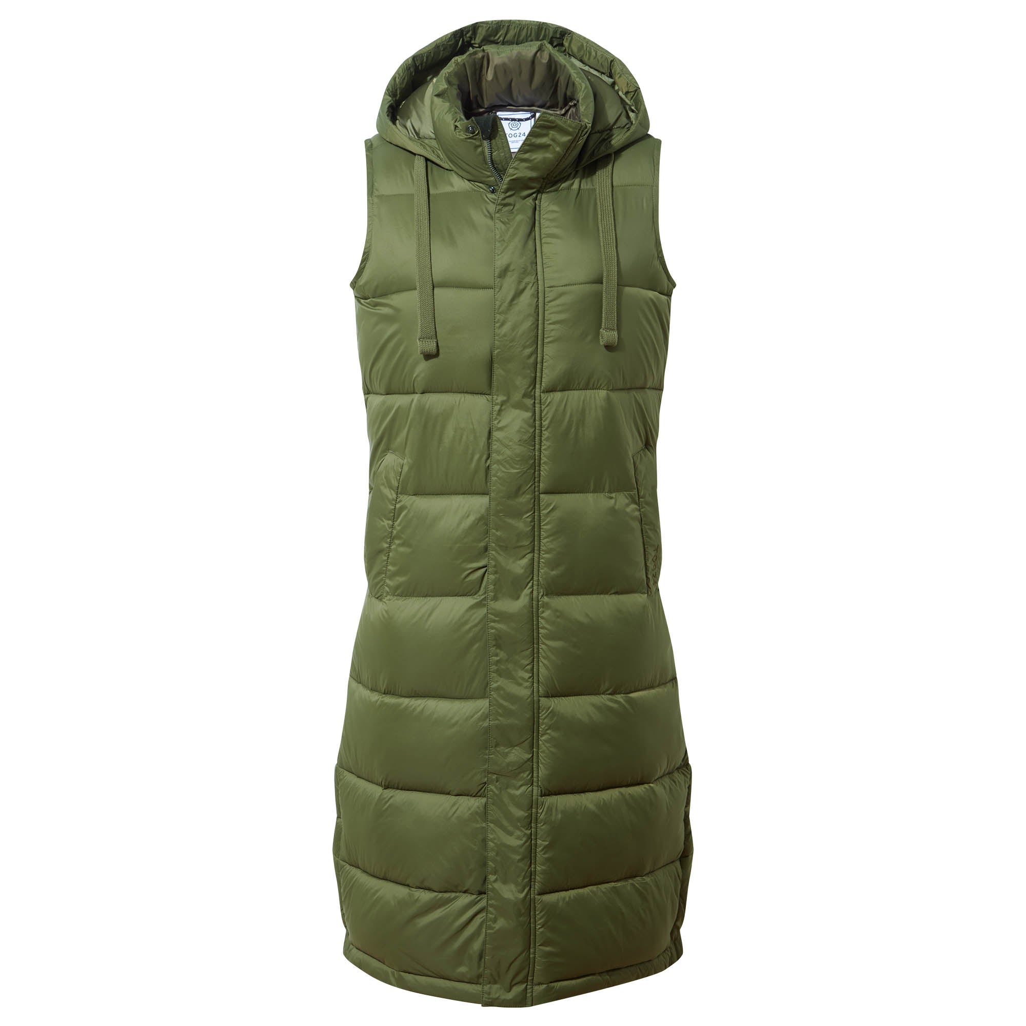 Newall Womens Long Padded Gilet - Khaki – TOG24
