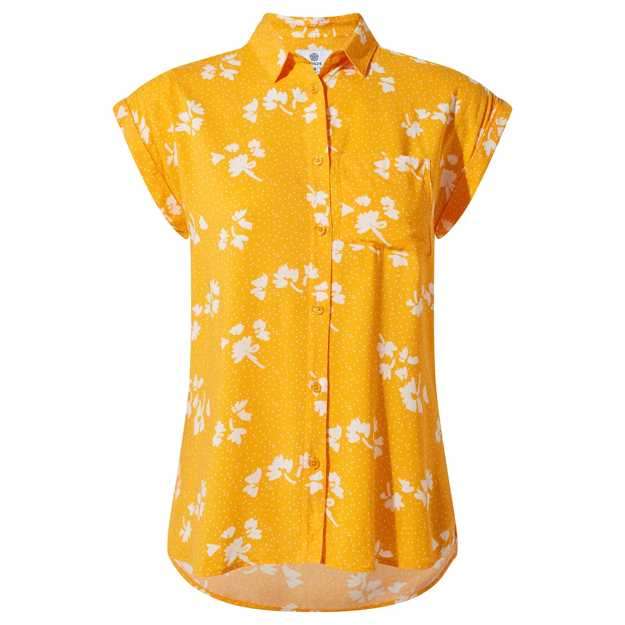 Alston Womens Short Sleeve Shirt - Yellow Floral Print | TOG24