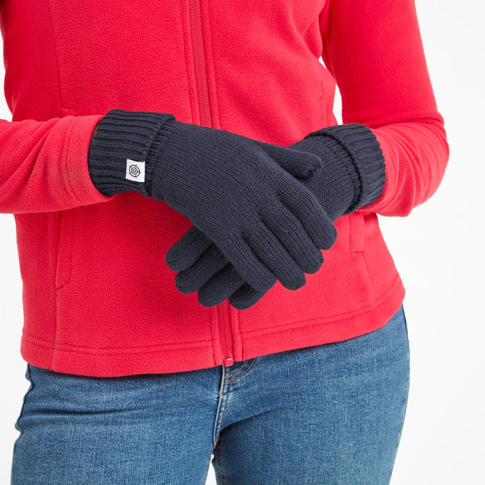 Brazen Knitted Gloves - Dark Indigo