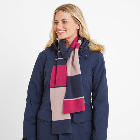 Brington Blocked Scarf Cerise