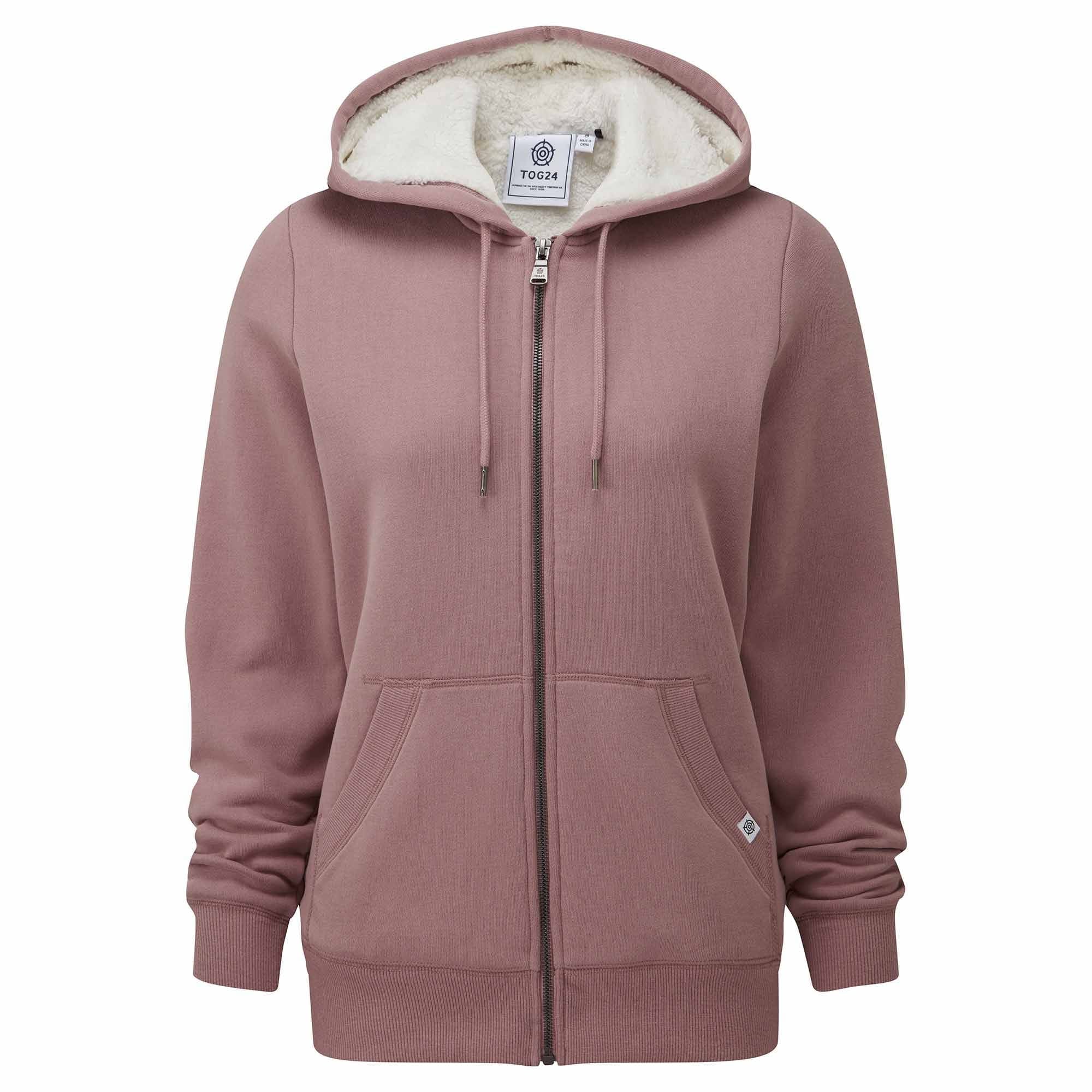 Finch Womens Sherpa Fleece Lined Hoody Faded Pink – TOG24