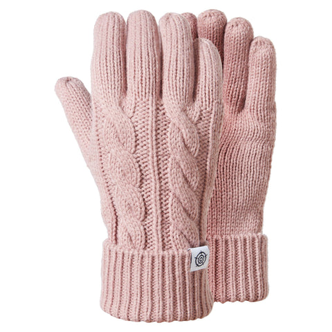 Grouse Cable Knit Gloves Dusky