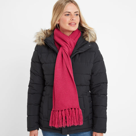 Hanlith Ribbed Scarf Cerise