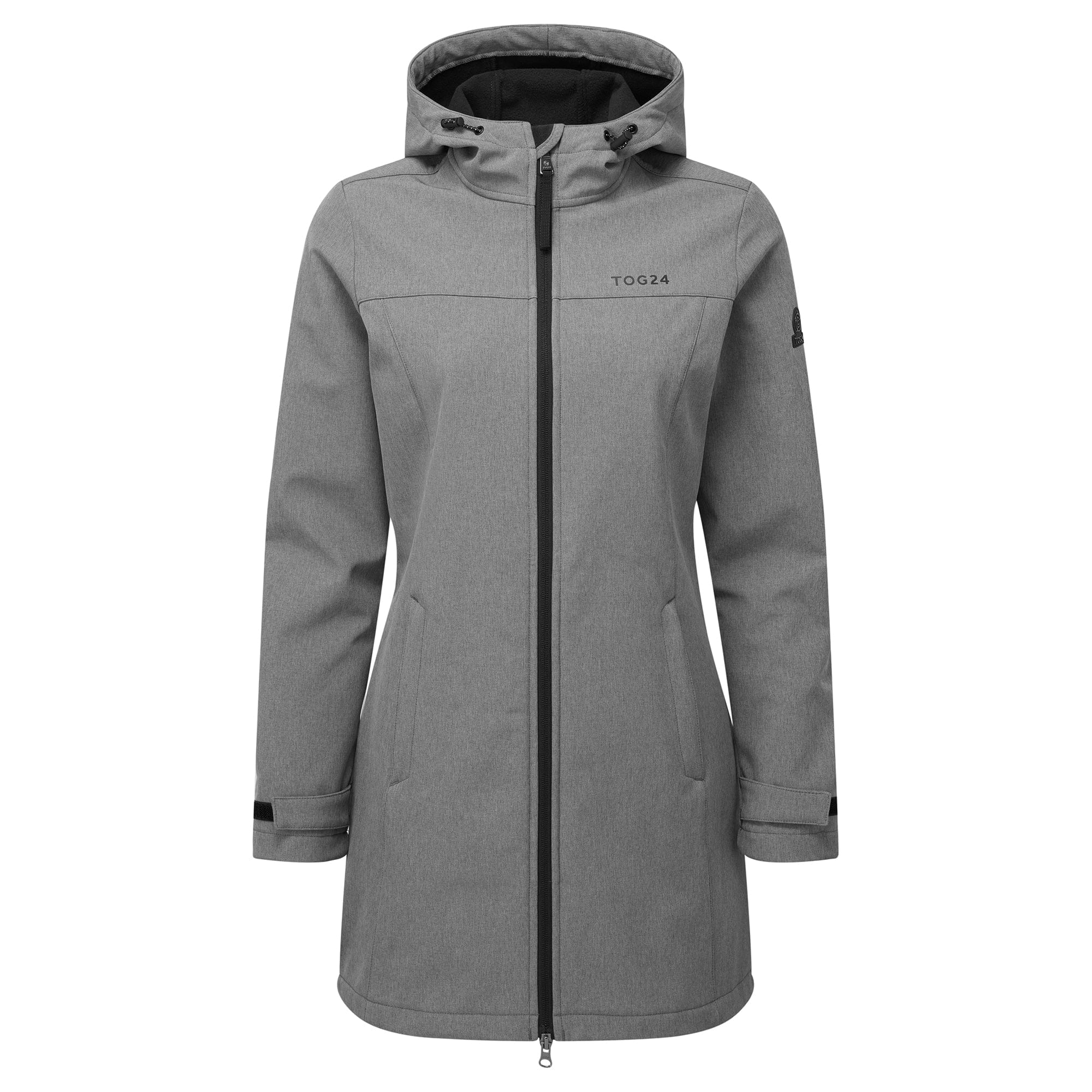 Keld Long Shower Resistant Hooded Softshell Jacket Dark Grey